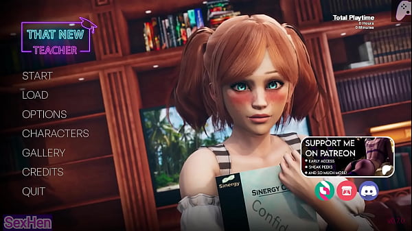 Wet horny girl can’t resist and gets penetrated by my big erect penis to get cum inside and be filled | That New Teacher | Hentai Games P3