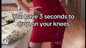 Femdom – Drop on your knees!