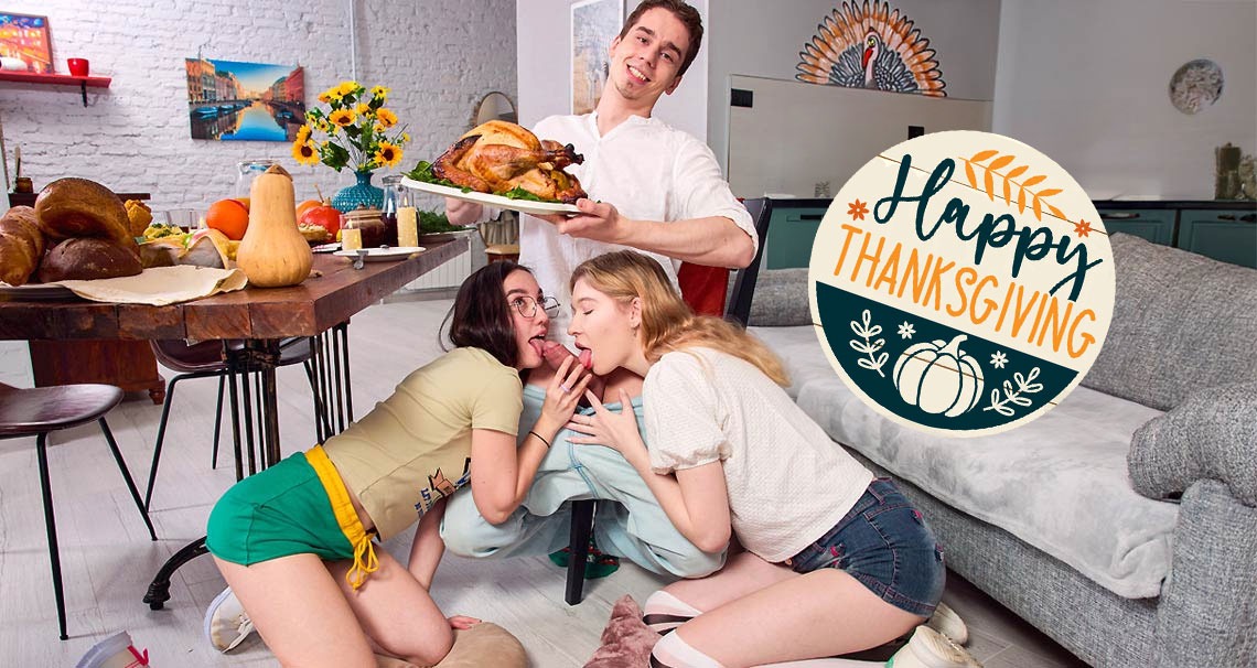 ClubSweethearts – Mia Murkovski, Sia Florance, Cristafeer Robien – Pussy Stuffing for Thanksgiving